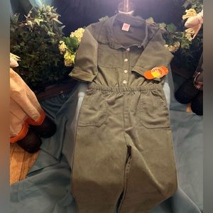 NWT Kids hunter green romper jump suit.